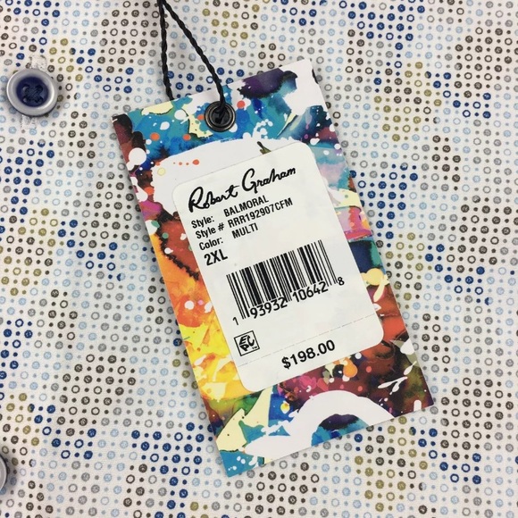Robert Graham Balmoral Short Sleeve Shirt NWT $198 - Picture 10 of 12